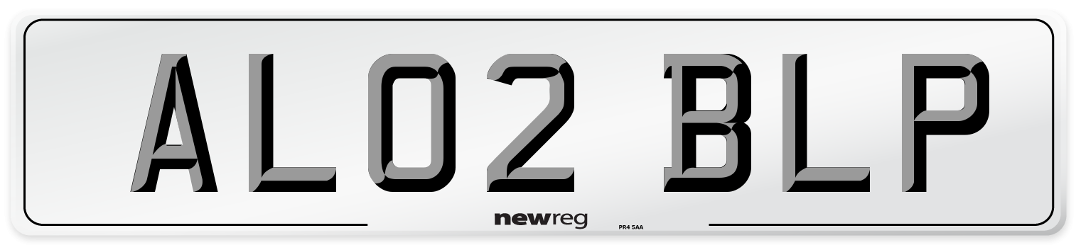 AL02 BLP Number Plate from New Reg